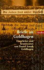 Cover of: Briefe an Goldhagen. by Daniel Jonah Goldhagen