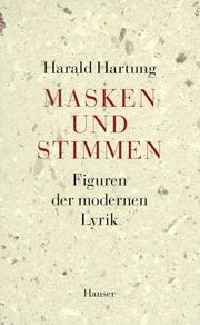 Cover of: Masken und Stimmen by Harald Hartung, Harald Hartung