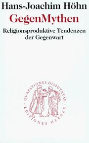 Cover of: Gegen-Mythen: religionsproduktive Tendenzen der Gegenwart