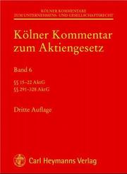 Cover of: Kölner Kommentar zum Aktiengesetz