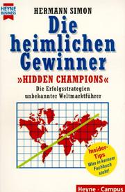 Cover of: Die heimlichen Gewinner. by Hermann Simon