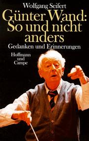 Cover of: Günter Wand by Seifert, Wolfgang
