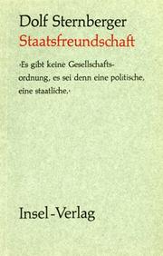 Cover of: Staatsfreundschaft.