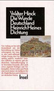 Cover of: Die Wunde Deutschland by Walter Hinck