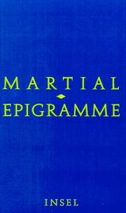 Cover of: Epigramme. by Marcus Valerius Martialis, Walter Hofmann