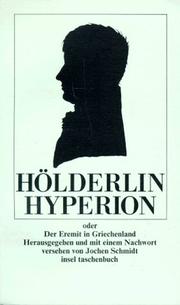 Hyperion by Friedrich Hölderlin