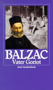 Cover of: Vater Goriot. by Honoré de Balzac