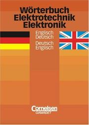 Cover of: Wörterbuch Elektrotechnik, Elektronik.