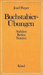 Cover of: Buchstabier-Übungen: Aufsätze, Reden, Notizen