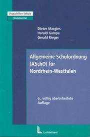 Cover of: Allgemeine Schulordnung (ASchO) für Nordrhein-Westfalen