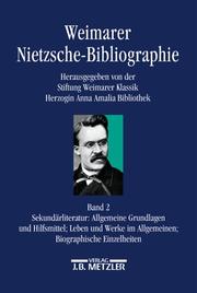 Cover of: Weimarer Nietzsche-Bibliographie, WNB