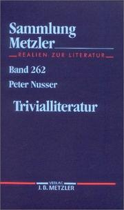 Cover of: Trivialliteratur by Peter Nusser
