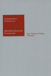 Cover of: Mittelhochdeutsche Grammatik by Hugo Moser