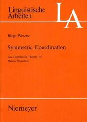 Cover of: Symmetric coordination by Birgit Wesche, Birgit Wesche