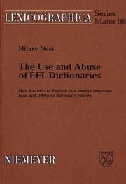Cover of: use and abuse of EFL dictionaries | Hilary Nesi
