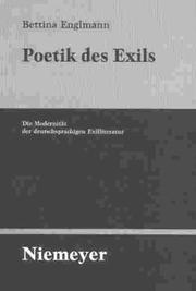 Cover of: Poetik des Exils by Bettina Englmann