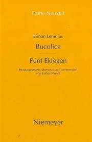 Cover of: Bucolica by Lemnius, Simon