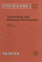 Cover of: Translation and bilingual dictionaries