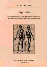 Cover of: Ekphrasis by Mario Klarer, Mario Klarer