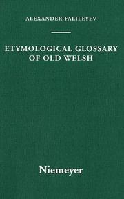 Cover of: Etymological glossary of Old Welsh