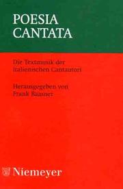 Cover of: Poesia cantata by Frank Baasner (Hg.).