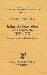 Cover of: Italienische Flugschriften des Cinquecento (1500-1550): Gattungsgeschichte und Sprachgeschichte