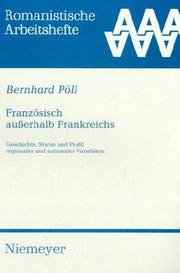 Cover of: Französisch ausserhalb Frankreichs by Bernhard Pöll