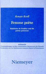 Cover of: Femme poète: Madeleine de Scudéry und die "poésie précieuse"