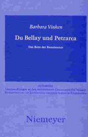 Cover of: Du Bellay und Petrarca by Barbara Vinken