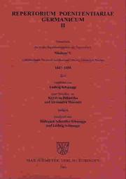 Repertorium Poenitentiariae Germanicum = by Ludwig Schmugge