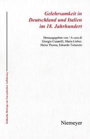 Cover of: Gelehrsamkeit in Deutschland und Italien im 18. Jahrhundert