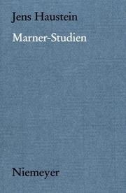 Cover of: Marner-Studien by Jens Haustein