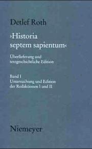 Historia septem sapientum by Detlef Roth