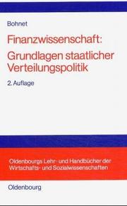Cover of: Finanzwissenschaft: staatliche Verteilungspolitik