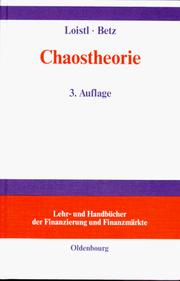 Cover of: Chaostheorie. Zur Theorie nichtlinearer dynamischer Systeme.