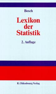 Cover of: Lexikon der Statistik. Nachschlagewerk für Anwender.