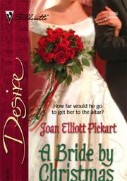 Cover of: A Bride By Christmas by Joan Elliott Pickart