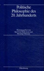 Cover of: Politische Philosophie des 20. Jahrhunderts