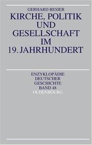 Cover of: Kirche, Politik und Gesellschaft im 19. Jahrhundert by Gerhard Besier