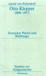 Cover of: Otto Klepper (1888-1957): deutscher Patriot und Weltbürger