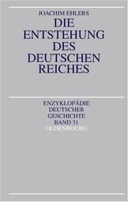 Cover of: Die Entstehung des deutschen Reiches.