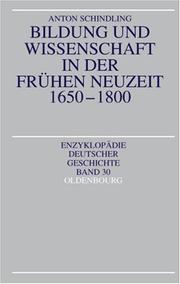 Cover of: Bildung und Wissenschaft in der frühen Neuzeit 1650 - 1800.