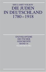 Cover of: Die Juden in Deutschland 1780 - 1918.