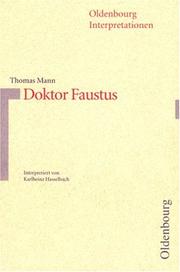 Cover of: Thomas Mann, Doktor Faustus by Karlheinz Hasselbach