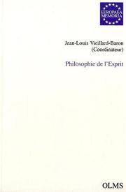 Philosophie de l'esprit by Jean-Louis Vieillard-Baron