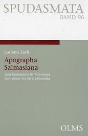 Cover of: Apographa Salmasiana by Loriano Zurli