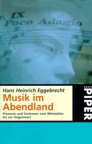 Cover of: Musik im Abendland.