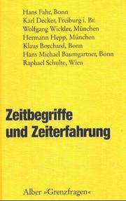 Cover of: Zeitbegriffe und Zeiterfahrung