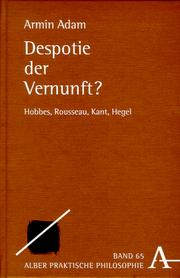 Cover of: Despotie der Vernunft? by Armin Adam