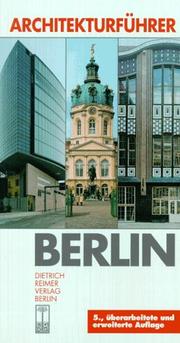 Cover of: Architekturführer Berlin by Martin Wörner